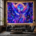 thumbnail image 6 of Moon Stars Mythical with Phoenix Like Bird Depicted, Mystical Fantasy for Space Lovers, Galaxy Room Decor, Housewarming Gift, Tapestry Wall Hanging for Bedroom and Dorm, 6 of 7