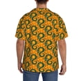 thumbnail image 3 of Balery cartoon snake Pattern Men's Casual Button Down Shirt Short Sleeve Textured Summer Cuban Beach Shirts-Small, 3 of 5