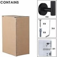 thumbnail image 4 of Toallero montado en la pared Perchero para batas de baño Gancho para bata de baño Negro mate SUS 304 Toallero de acero inoxidable resistente Perchero Albornoz Gabinete Esponja, 4 of 5