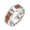 Cross, variant on Unisex Stainless Steel Ring Wood Inlay Tree Of Life Cross Skull Freemason Design Half Circle Gift Travel Bonus