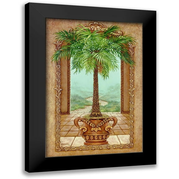 Kruskamp, Janet 11x14 Black Modern Framed Museum Art Print Titled - Classical Palm Tree