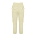 thumbnail image 6 of Zuesphe Womens Pants High Waisted Petite Capri Pants for Women Plus Size with Pockets Baggy Pants Women Boho Womens Cargo Pants with Pockets Baggy, 6 of 6