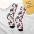 thumbnail image 4 of Uemuo Vintage Butterflies Printed Kids Boys Socks Seamless Crew Socks Crazy Funny Athletic Sport Socks for Children, 4 of 6