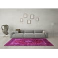thumbnail image 3 of Ahgly Company Indoor Square Medallion Pink Traditional Area Rugs, 3' Square, 3 of 4