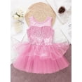 thumbnail image 5 of Zaldita Kids Girls Shiny Sequins Ballet Tutu Dress Leotard Gymnastics Outfits Stage Performance Dance Costume Pink 8, 5 of 7