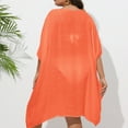 thumbnail image 4 of fatyb Women's Swimsuit Cover up Plus Size Short Sleeve Swimwear Dress Summer Bathing Suit Beach Coverups, 4 of 4