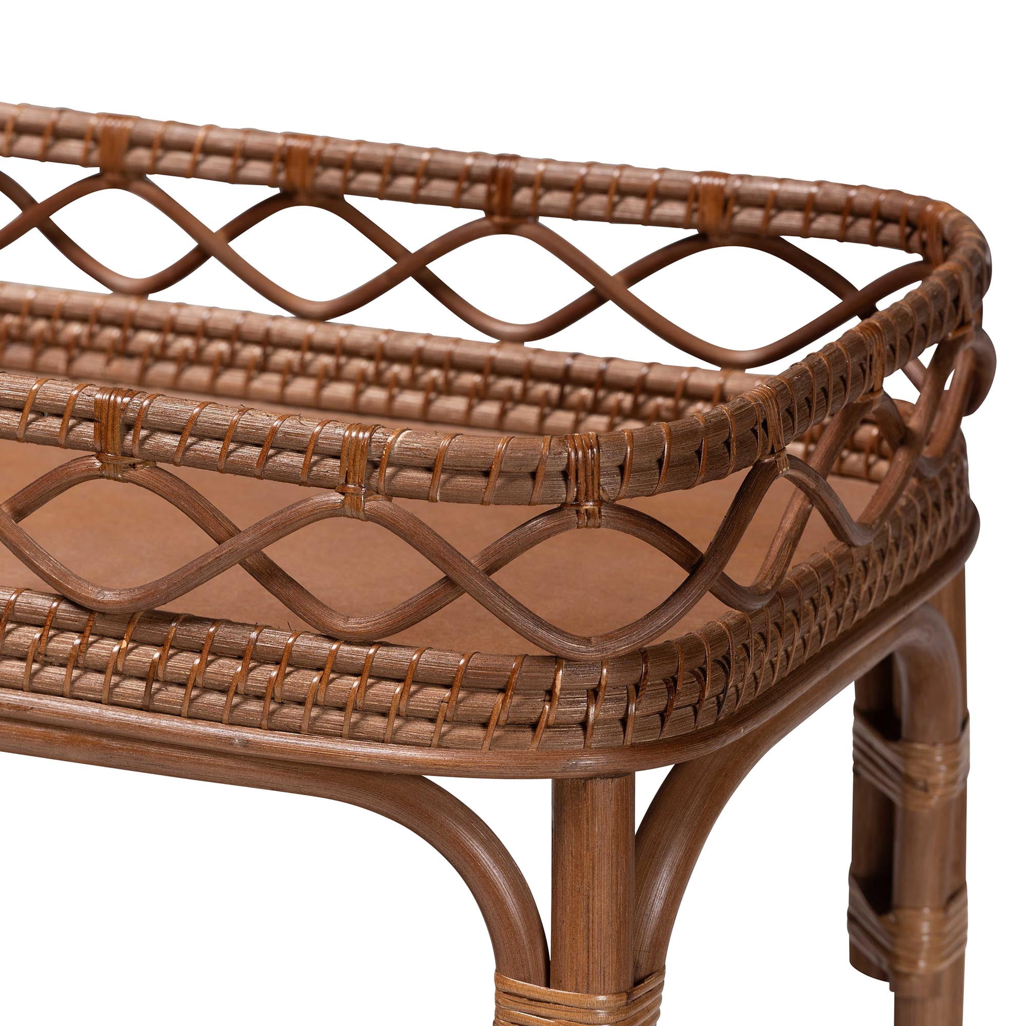 bali & pari Fumiyo Boho Kitchen Cart, 2-Tier, Brown