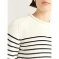 thumbnail image 4 of Free Assembly Women's and Women's Plus Cotton Saddle Shoulder Sweater with Long Sleeves, Sizes XS-4X, 4 of 4