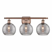 Innovations Lighting - Athens Deco Swirl - 3 Light Bath Vanity In Industrial
