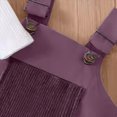 thumbnail image 4 of NOLDARES Baby Girl 1st Birthday Outfit Print Overall Dress Romper Skirt Set Headband 3Pcs Fall Clothes(Purple,12-18 M), 4 of 8