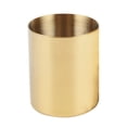 thumbnail image 1 of Florero dorado de metal, soporte de cepillo redondo para bolígrafo, recipiente para vasos, organizador de escritorio, decoración del hogar Inevent JJ20275-00, 1 of 7