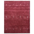 thumbnail image 3 of Rugsotic Carpets Hand Knotted Wool Area Rug 4'x6' Red Contemporary Rectangle Indoor Rug for Living Room, Bedroom Antimicrobial L00504, 3 of 10
