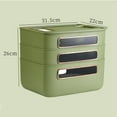 thumbnail image 4 of Caja de almacenamiento para enrutador diseño desmontable con múltiples orificios Caja de gestión de cables anticaída de plástico verde 3 capas Ticfox, 4 of 7
