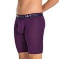 thumbnail image 3 of Men's Obviously A01-1A PrimeMan AnatoMAX 9 Inch Boxer Brief (Purple L), 3 of 4