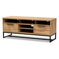 thumbnail image 5 of Baxton Studio Reid Modern and Contemporary Industrial Oak Finished Wood and Black Metal 2-Drawer TV Stand, 5 of 9
