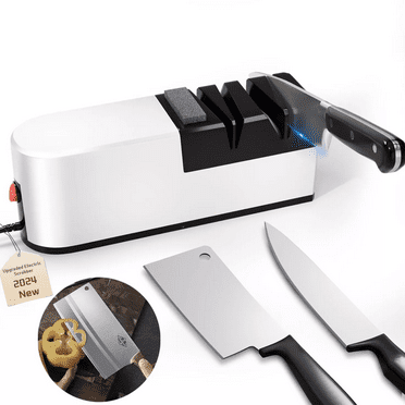 Jicanghai Professional Electric Knife Sharpener - 3-Stage Quick Sharpening System for Chef Knives - Perfect for Home and Kitchen Use in the US