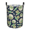 thumbnail image 1 of Cesto circular Yoda, cesto para ropa plegable impermeable con asas, organizador de almacenamiento de ropa de juguete liviano para el hogar, dormitorio, sala de estar, baño, dormitorio mediano, 1 of 8