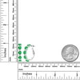 thumbnail image 2 of Gem Stone King 925 Sterling Silver Green Nano Emerald and White Lab Grown Diamond Hoop Earrings for Women (3.30 Cttw, Round 4MM and 1.9MM, Gemstone Birthstone 1 inch Diameter), 2 of 3