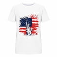 thumbnail image 5 of MEICHEN 4th of July Outfits for Women Short Sleeve American Flag Print Shirts Crewneck USA Flag Patriotic Casual Tops Summer 250th Anniversary Tops, 5 of 5