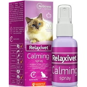 Relaxivet Pheromone Calming Spray for Cats (50ML) | Improved DE-Stress Formula | Reduces Anxiety During Travel, Fireworks, Thunder, Vet Visits | Helps to Relieve Stress, Scratching, Fighting, Hiding