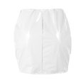 thumbnail image 3 of Yuwull Woman's Faux Leather Skirts Causal Skirt Ultrashort Skirt Solid Color Wrap Skirt A-line Bodycon Short Skirt White, 3 of 4