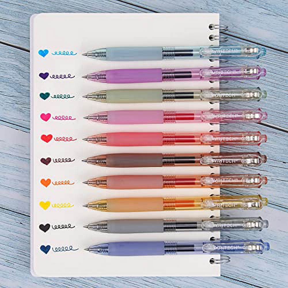 WRITECH Retractable Gel Pens Quick Dry Ink Pens Fine Point 0.5mm Multicolor  For Journaling, Drawing, Doodling, and Notetaking (Multicolor) 