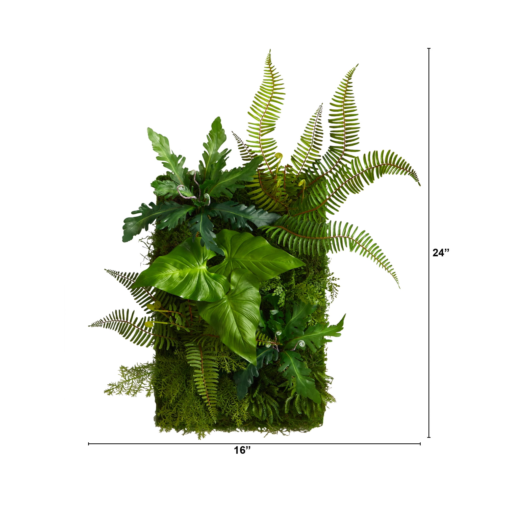 Nearly Natural 24in. x 16in. Mixed Foliage Artificial Living Wall
