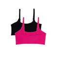 thumbnail image 2 of Wonder Nation Girls' Seamless Rib Crop Recycled Bra, 2-Pack, Sizes XS-2XL, 2 of 3