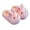 C-Pink381, variant on DHFJKG Kids Winter Fuzzy Closed-Back Slippers Warm Cute Rabbit Shape Cartoon Character Critter Flat Bottom Rubber Sole Lovely House Slippers