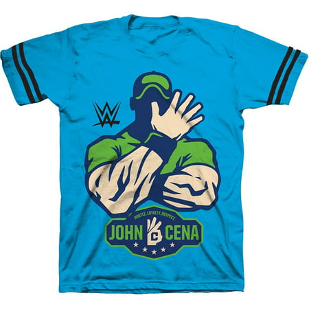 WWE John Cena Striped Sleeve Boys T-Shirt (Best John Cena Shirts)