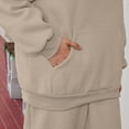thumbnail image 5 of Womens Pant Suit Long Sleeve 2 Outfits Hoodie Sweat Sets Oversized Sweatshirt Baggy Fall Fashion Sweat With Pockets Lady Two Piece Sets for Women, 5 of 6