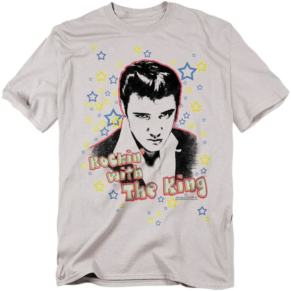 Elvis Presley T-Shirt Rockin With The King Unisex Graphic Tee For Men & Women