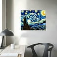 thumbnail image 3 of GOSMITH Van Gogh Canvas Wall Art Starry Night Poster - Fine Art Prints - Famous Paintings Reproduction Modern Blue Wall Decor Pictures for Living Room Bedroom Office, 3 of 4