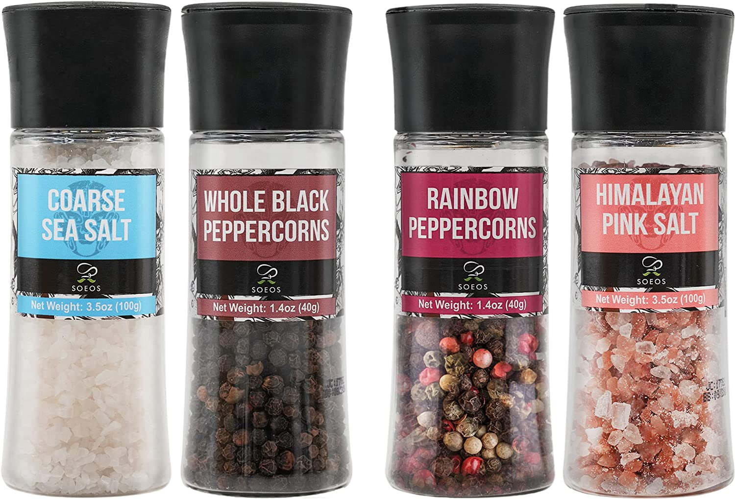Stonemill Spice Grinders Sea Salt, Himalayan Pink Salt,