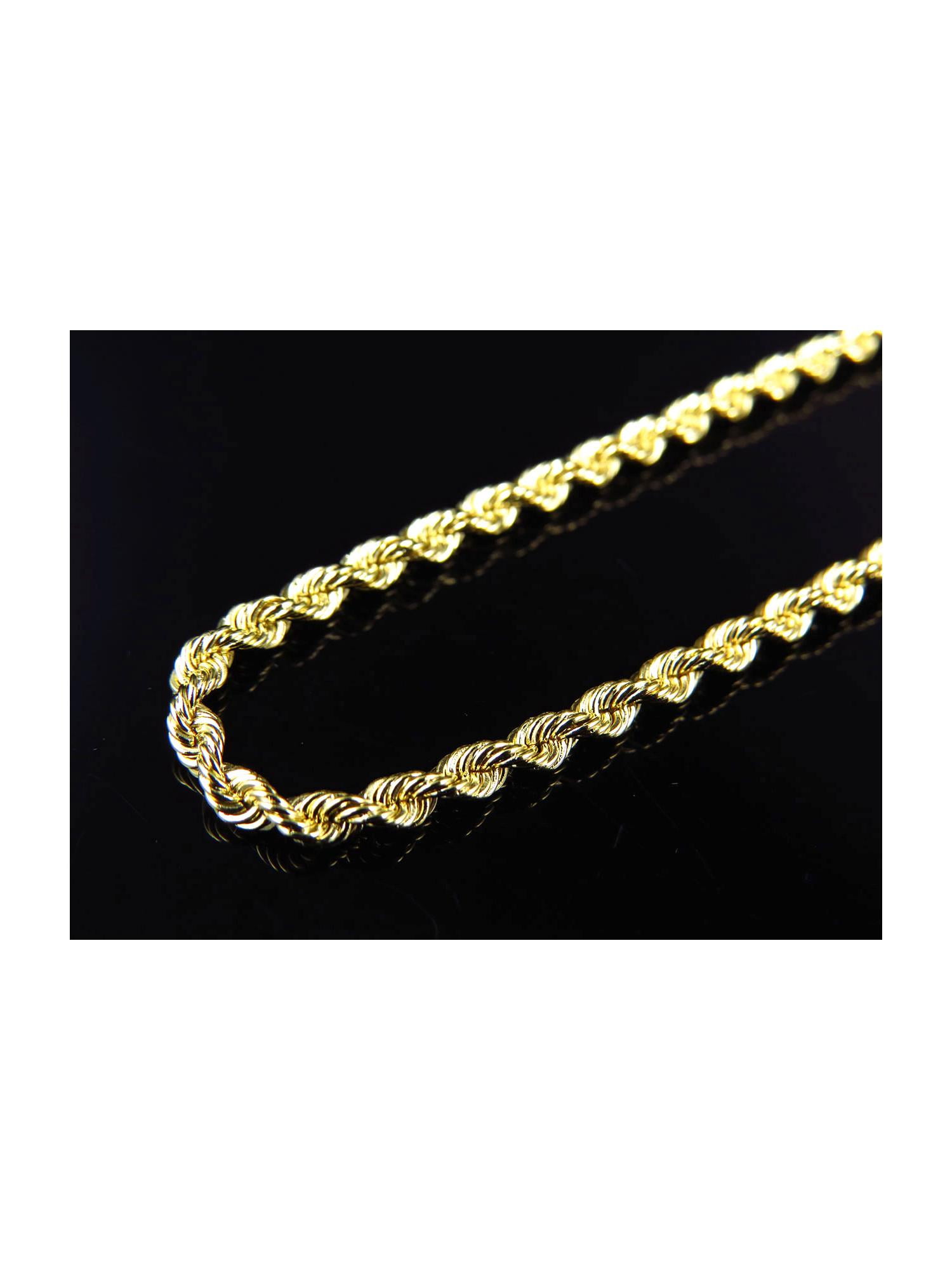 Solid 10K Yellow Gold Mens/ Ladies 2.5 MM Rope/Franco Chain