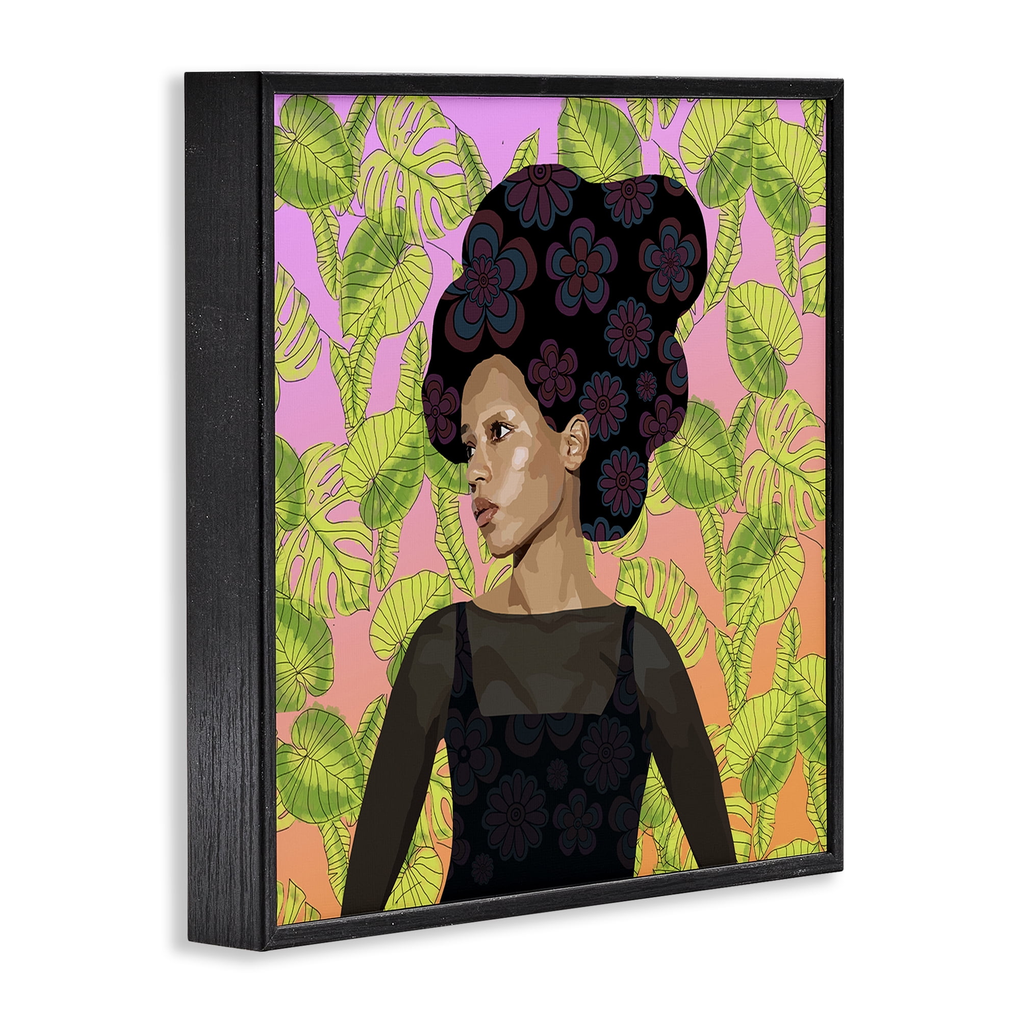 Stupell Industries Whispers Of Bloom Black Framed Giclee Art, design by Lynnda Rakos