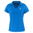 thumbnail image 2 of Women's Cutter & Buck  Blue Detroit Lions Throwback Daybreak Eco Recycled V-Neck Polo, 2 of 3