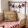 thumbnail image 4 of Patriotic Pillow Covers 17.71x17.71 inch,4th of July Red White Blue Summer Outdoor Throw Pillow Covers,Independence Memorial Day USA Flag Retro Fourth of July Cushion Case for Sofa Couch Decor, 4 of 6