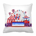 thumbnail image 1 of PKQWTM Circus fun fair carnival photo realistic Bed Decor Pillow Cases Zippered Cushion Cover Size 20x20 Inches, 1 of 1