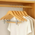 thumbnail image 5 of USTECH Eco-Friendly Wooden Hangers for Suits & Strappy Dresses, Set of 10 – Durable, Rustic Look, Sustainable Closet Solution, 5 of 6