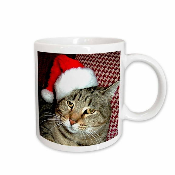 3drose, Cat Santa, 15oz Mug