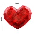thumbnail image 5 of Benzara BM229882 Stéatite à Facettes Coeur Accent Décor&44; Rouge - Grand, 5 of 5