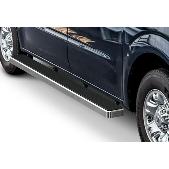 2012-2019 Nissan NV 1500/2500/3500 Van (Full Size) For 3 Door Models Only Hairline Finish 5 Inch Van Door to Door Side Bar Side Step Running Board