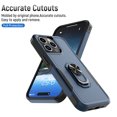 thumbnail image 6 of Njjex for iPhone 15 Phone Case with Rotatable Ring Holder [Bulit-in Kickstand],360°Full Body Shockproof Heavy Duty Protection Case with Screen Protector for iPhone 15 6.1 Inch, Blue, 6 of 7