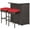 Red, variant on Chateauy 3 Pieces Patio Rattan Wicker Bar Table Stools Dining Set - Space-Saving Outdoor Pub Table Set with Footrest, Ideal for Lawn, Poolside, Deck
