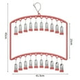 thumbnail image 5 of Shoreew Metal Sock Drying Rack Windproof Design 20 Clips Clothes Hanger Dryer Indoor Outdoor Clothes Drying Rack, 5 of 7
