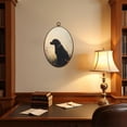 thumbnail image 4 of Canvas Wall Art Vintage Rustic Hunting Dog Wildflower Meadow Farmhouse Animal Nature Oval Framed Canvas Prints Hunting Theme Wall Hanging Decor for Cabin Lodge 8.6"x11.4", 4 of 7