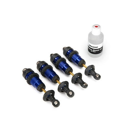 Traxxas 5460A Assembled Anodized Aluminum GTR Shock Set without Springs, 4 Piece