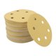 thumbnail image 1 of 70 Pcs Discos de Lija Redondos 240 Grano Hook and Loop Hojas de Lijado Universales para Reacondicionamiento Automotriz 125x125mm Óxido de Aluminio Amarillo, 1 of 7