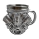 thumbnail image 3 of Taza de café con motor, modelo de motor de coche, taza de acero inoxidable y resina para té y agua. V6 S, 3 of 6